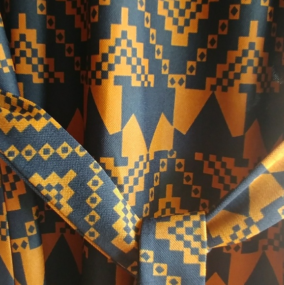 Vintage 60's tie waist funky collar dress. SizeM - Picture 5 of 8